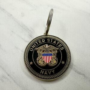United Sates Navy USN Eagle Flag Keychain Keyring